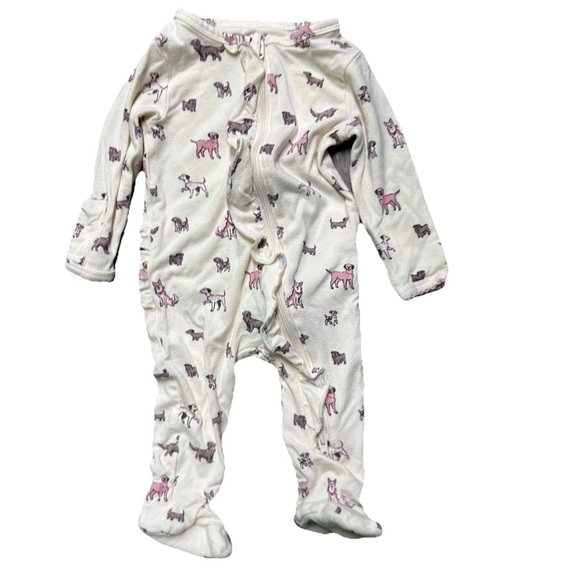 Baby Girl Footie Pajamas Animal Floral Fleece Bunting Size 3-6 Months - Picture 5 of 6